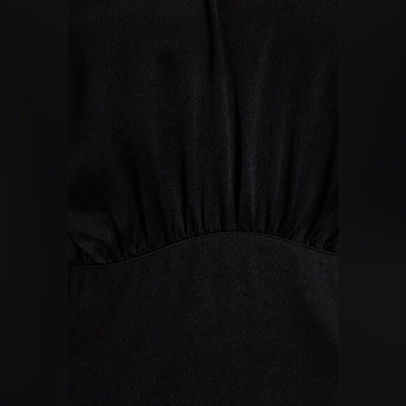 BA&SH Norma gathered satin-crepe mini dress - Picture 4 of 7